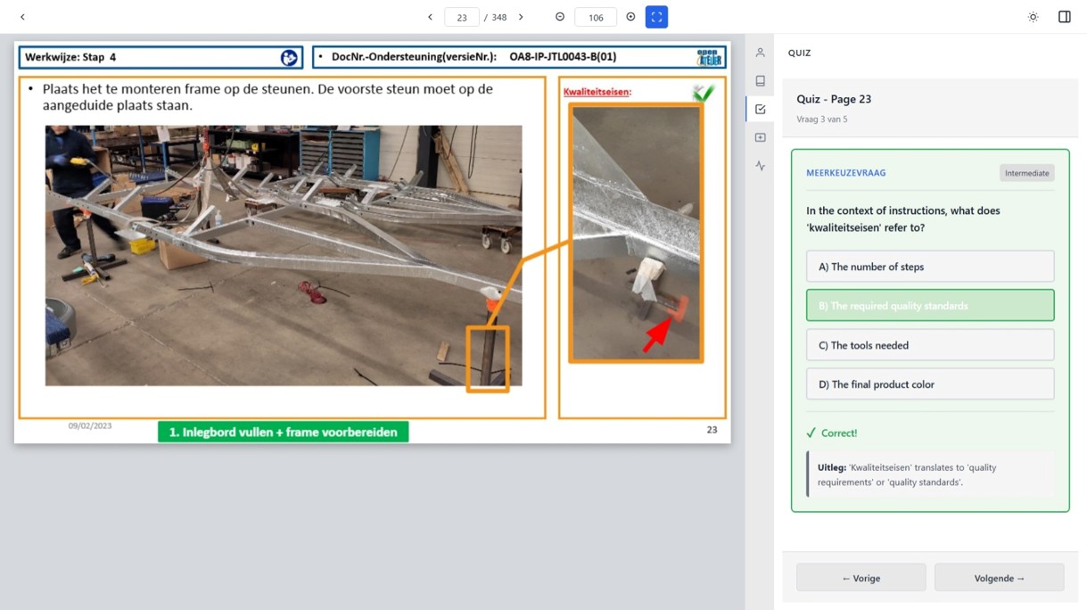 Voorbeeld AI Tool Digitale Werkinstructie